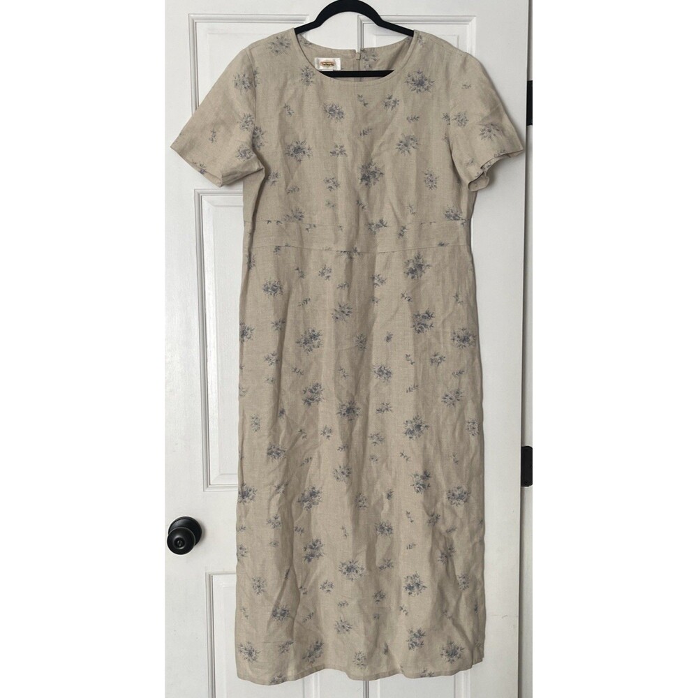 Talbots Beige Floral Maxi Dress